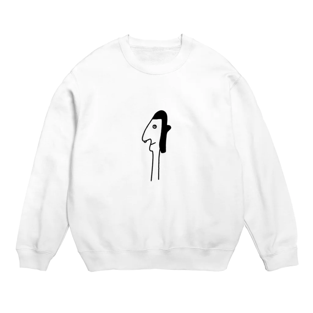 私の店の横顔美人のおばさま Crew Neck Sweatshirt