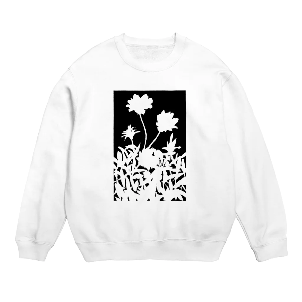 気ままに創作　よろず堂の花咲く小径②黒 Crew Neck Sweatshirt