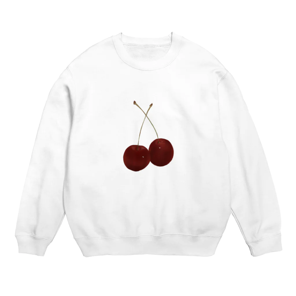 たべもの屋さんの🍒 Crew Neck Sweatshirt