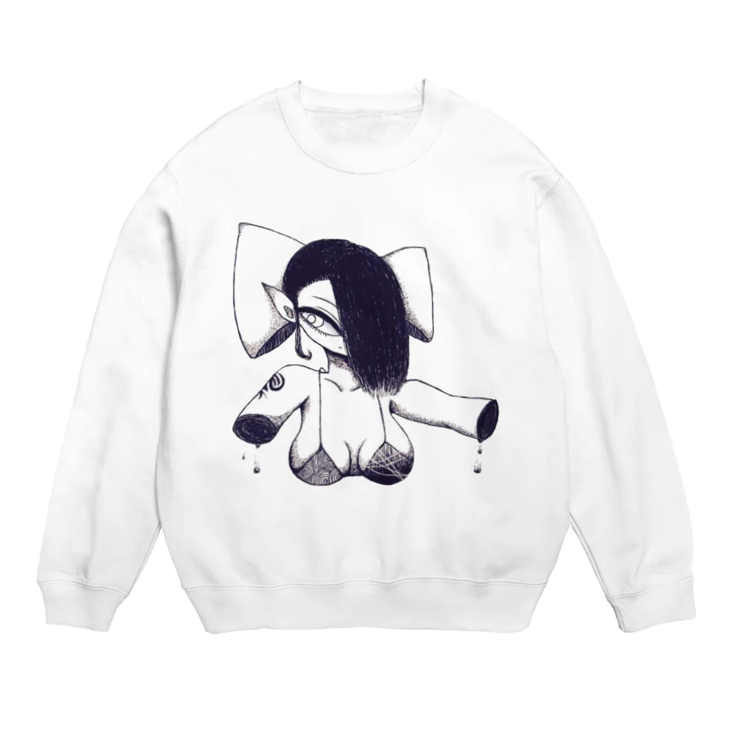 0_0__bのエログロ？ Crew Neck Sweatshirt