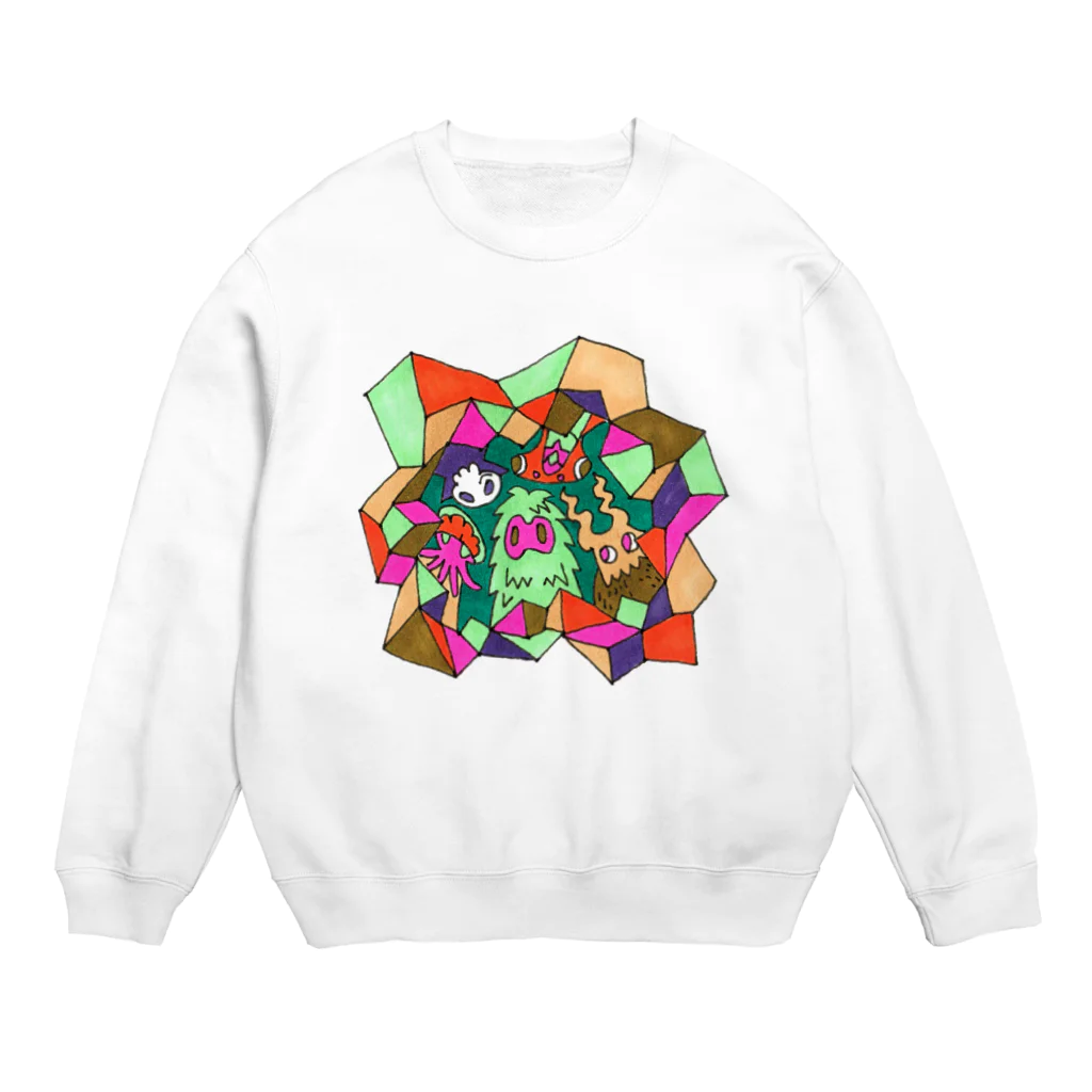 cementmilk WEBショップの君はモンスター Crew Neck Sweatshirt