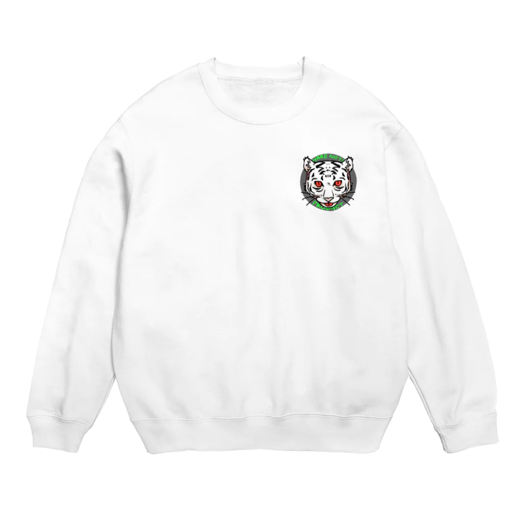 トドメ研究室の虎だって猫だもの Crew Neck Sweatshirt