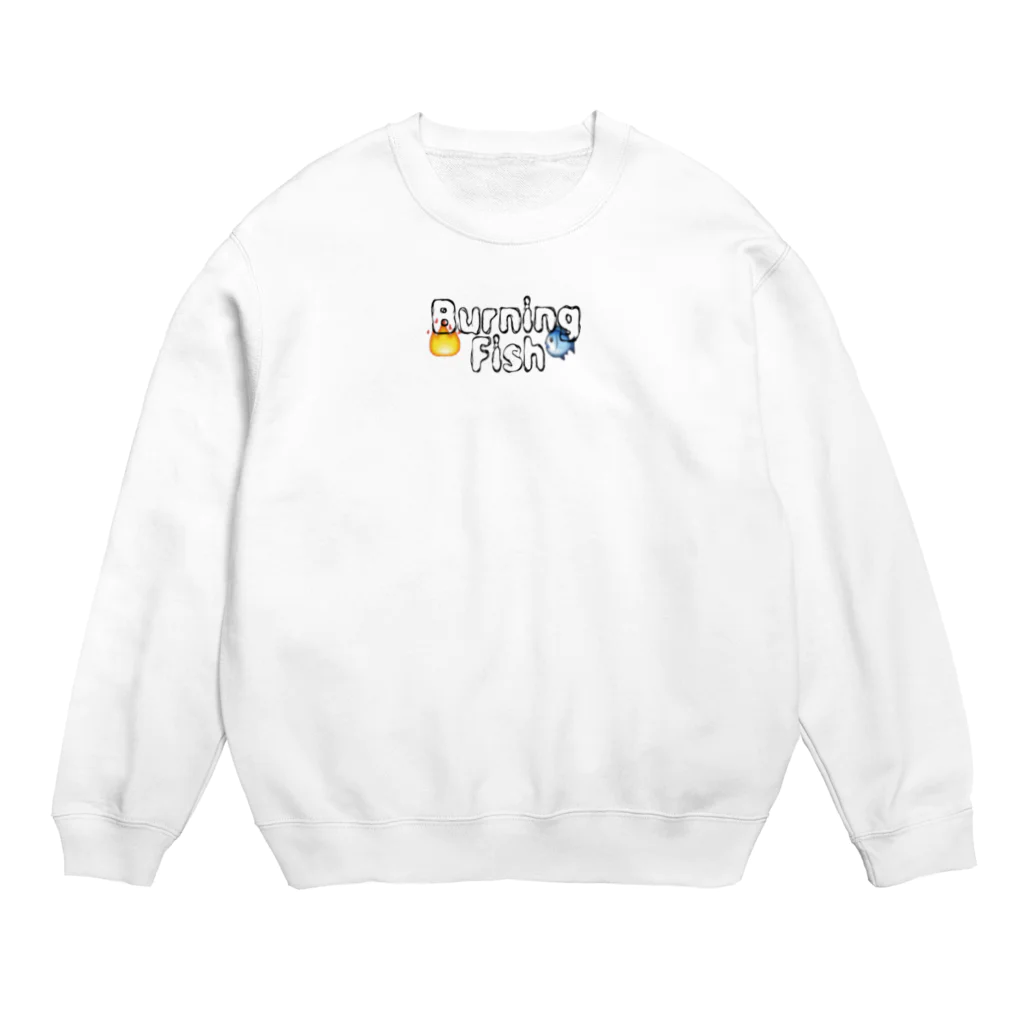 YESMAN877のおさかなBurning Crew Neck Sweatshirt