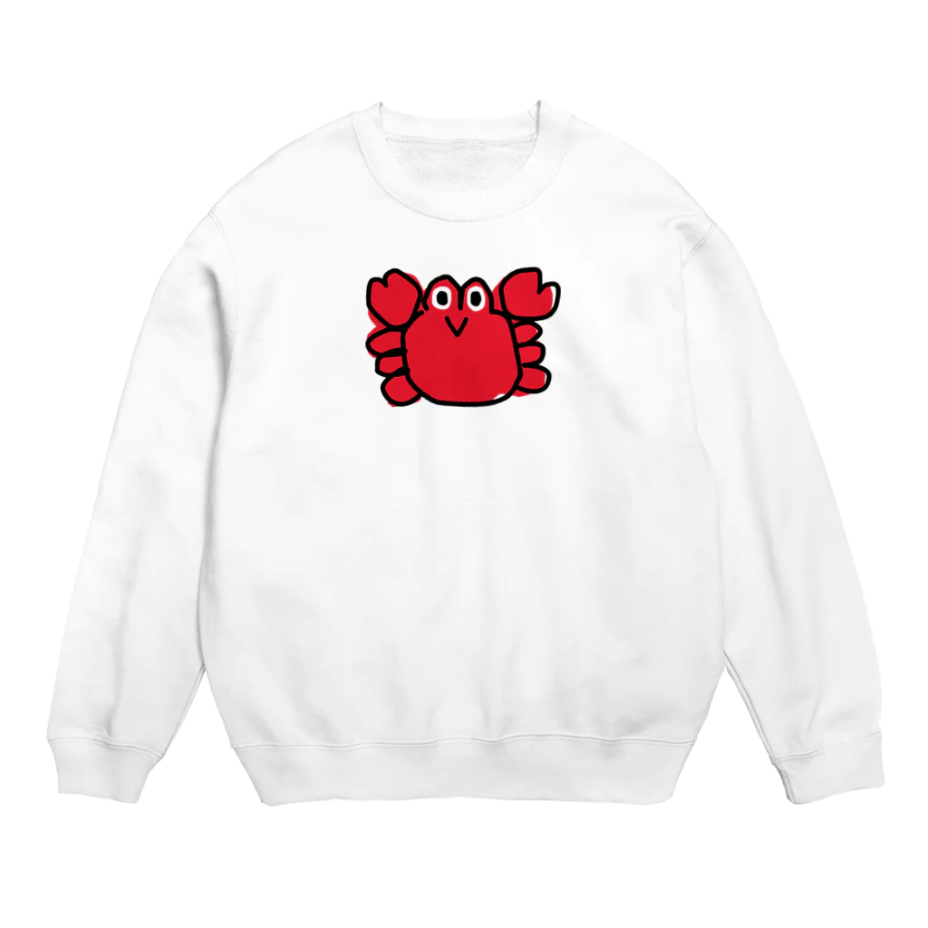 ヌルショップのロシアのでかいカニ Crew Neck Sweatshirt