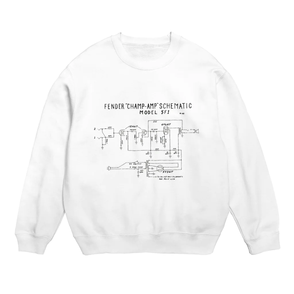 SADOPEDALsのfendar champ  schiematic Crew Neck Sweatshirt