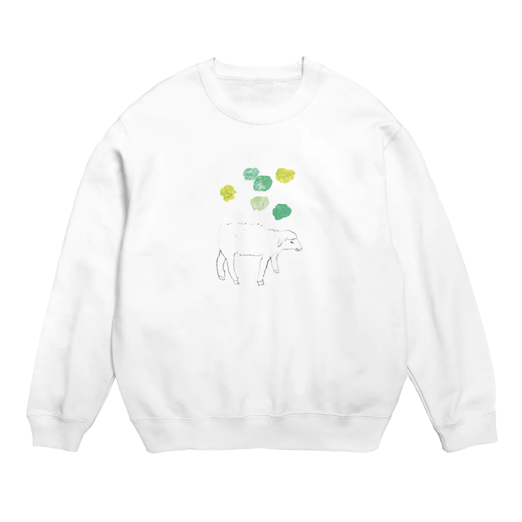 すの草原のひつじ Crew Neck Sweatshirt