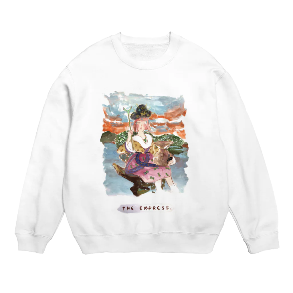 はにわのわの【タロットカード×埴輪】THE EMPRESS/女帝 Crew Neck Sweatshirt