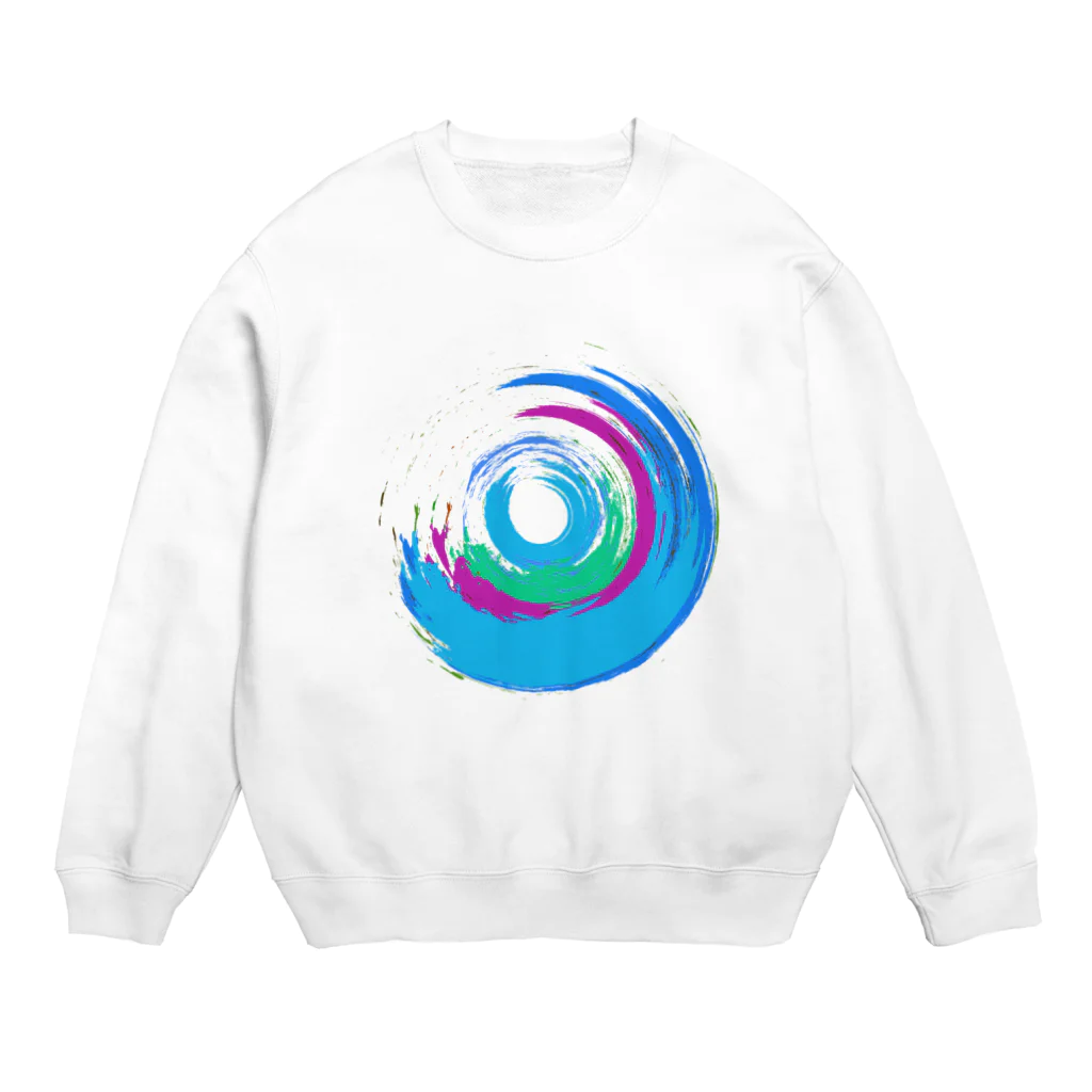 TEKU-TEKUのサークル ライトブルー Crew Neck Sweatshirt