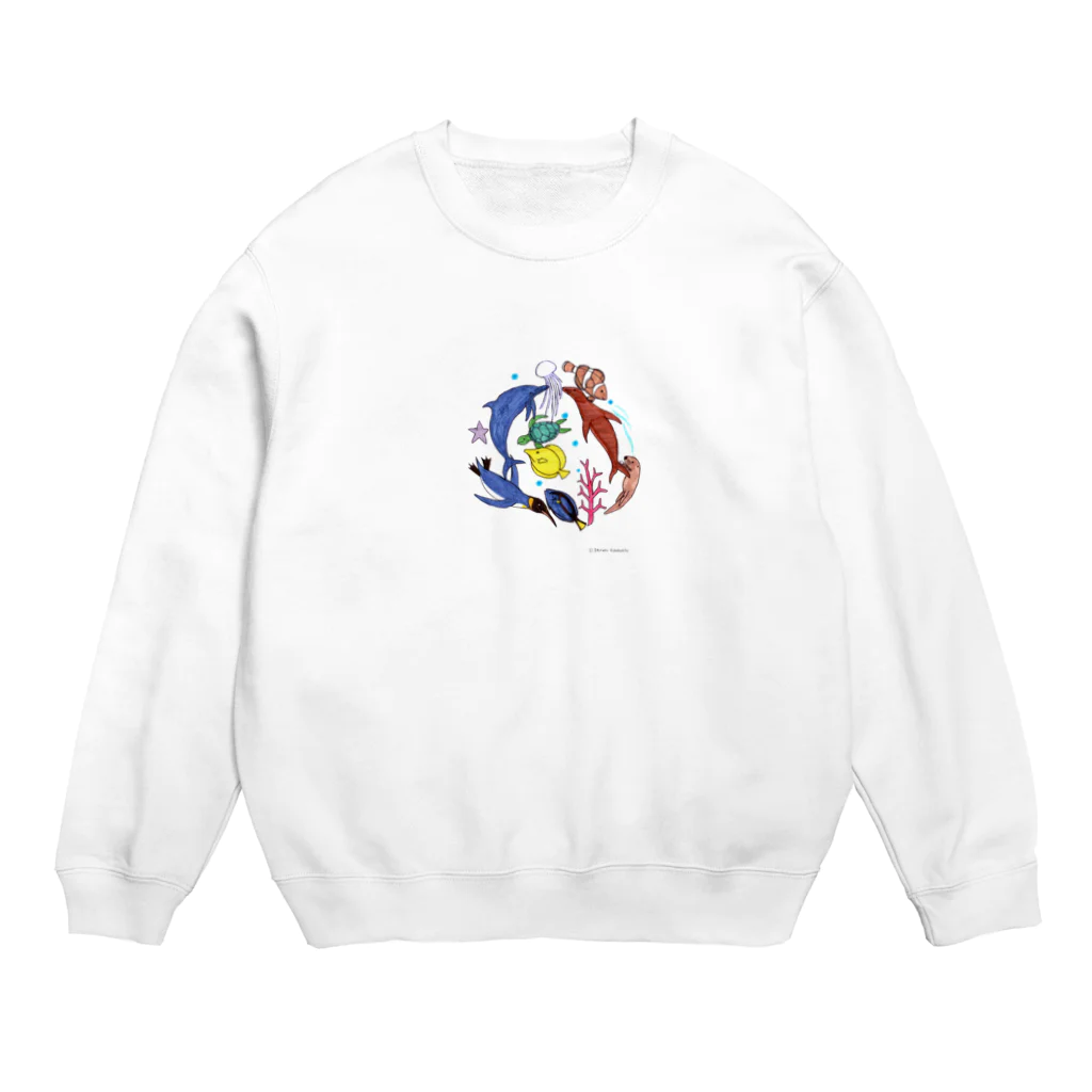 Daisuke.worldの大介の水族館 Crew Neck Sweatshirt