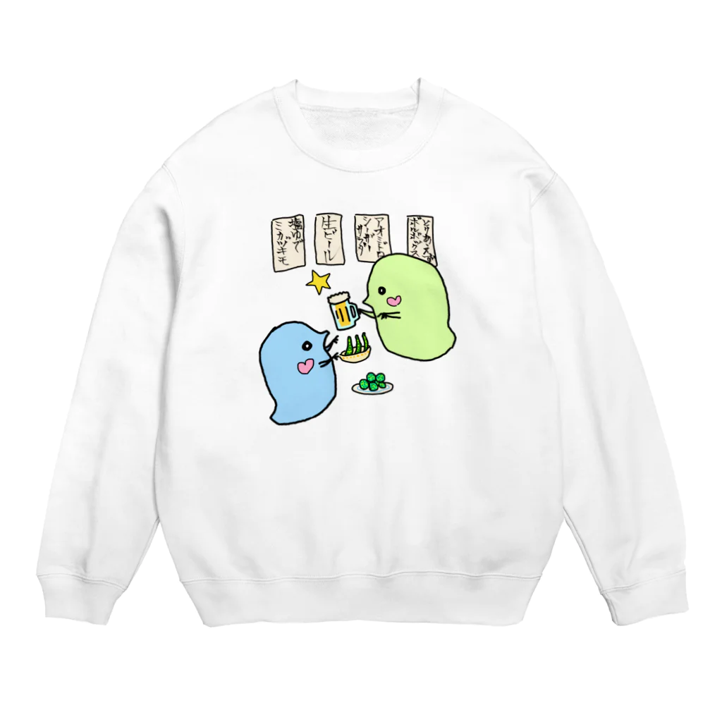 売れるなんて思ってないのみじんこ飲み会 Crew Neck Sweatshirt