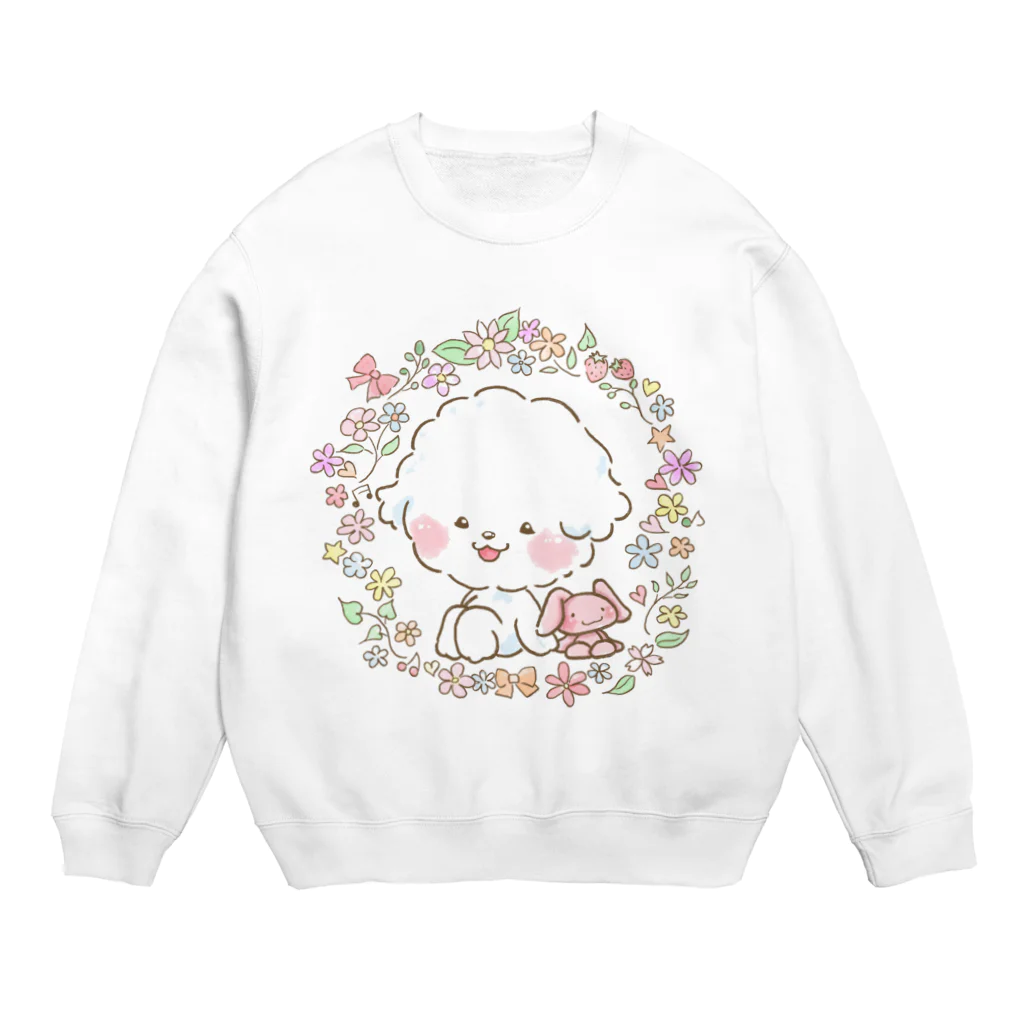 リカクリエイトのお花畑のルーちゃん Crew Neck Sweatshirt