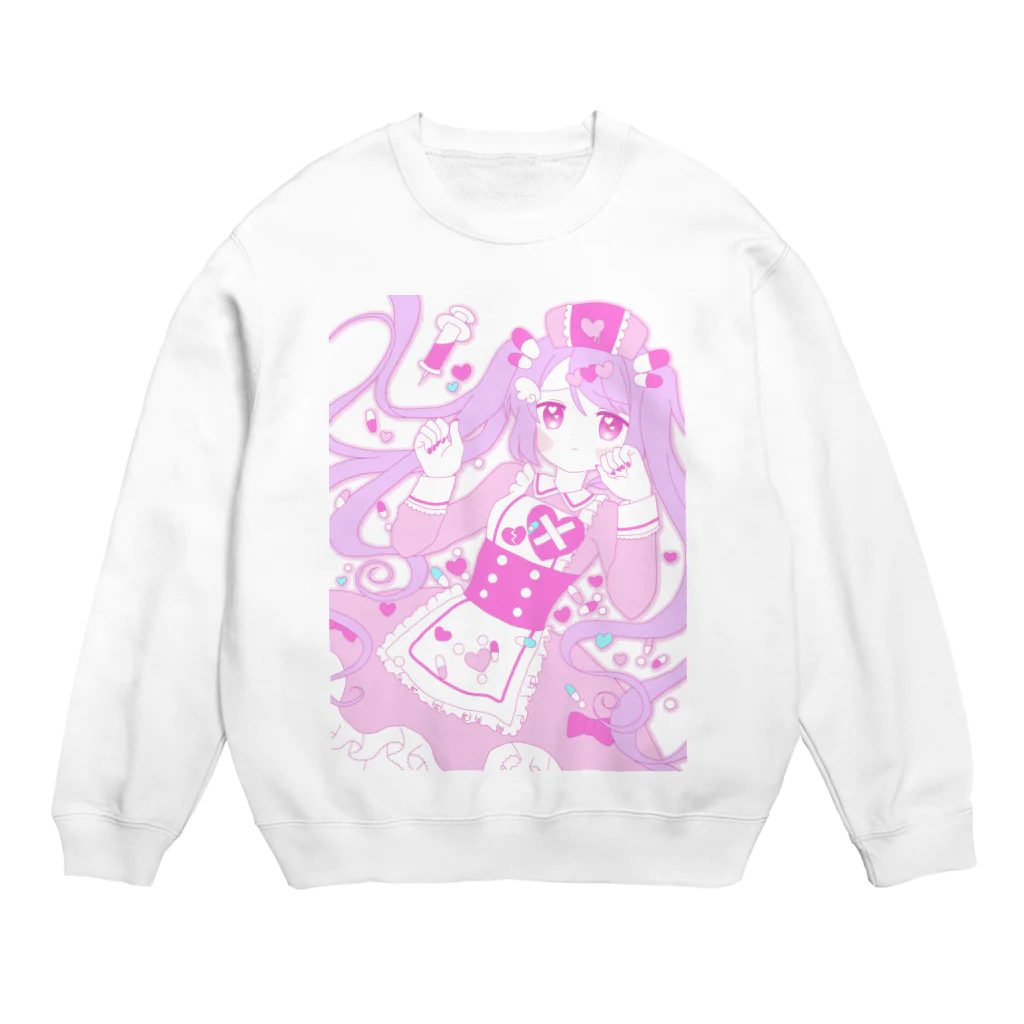 かわいいもののおみせ　いそぎんちゃくのゆめかわナースちゃん Crew Neck Sweatshirt