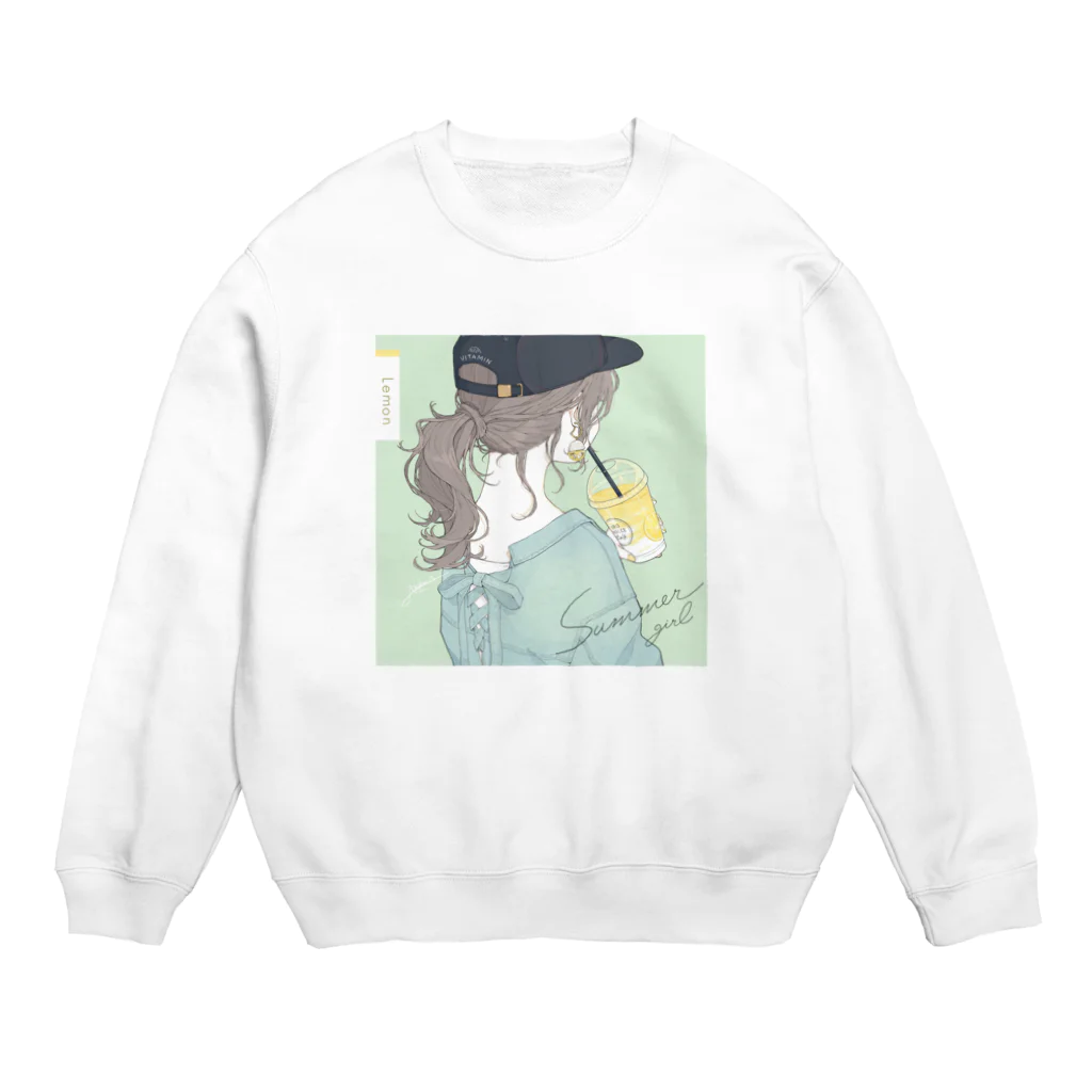 赤倉のレモン好きな女の子 Crew Neck Sweatshirt