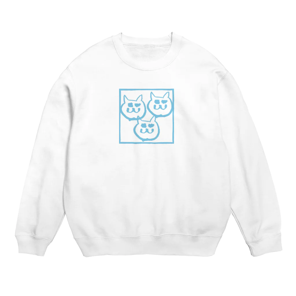 ♨︎のねこ(トリプル) Crew Neck Sweatshirt