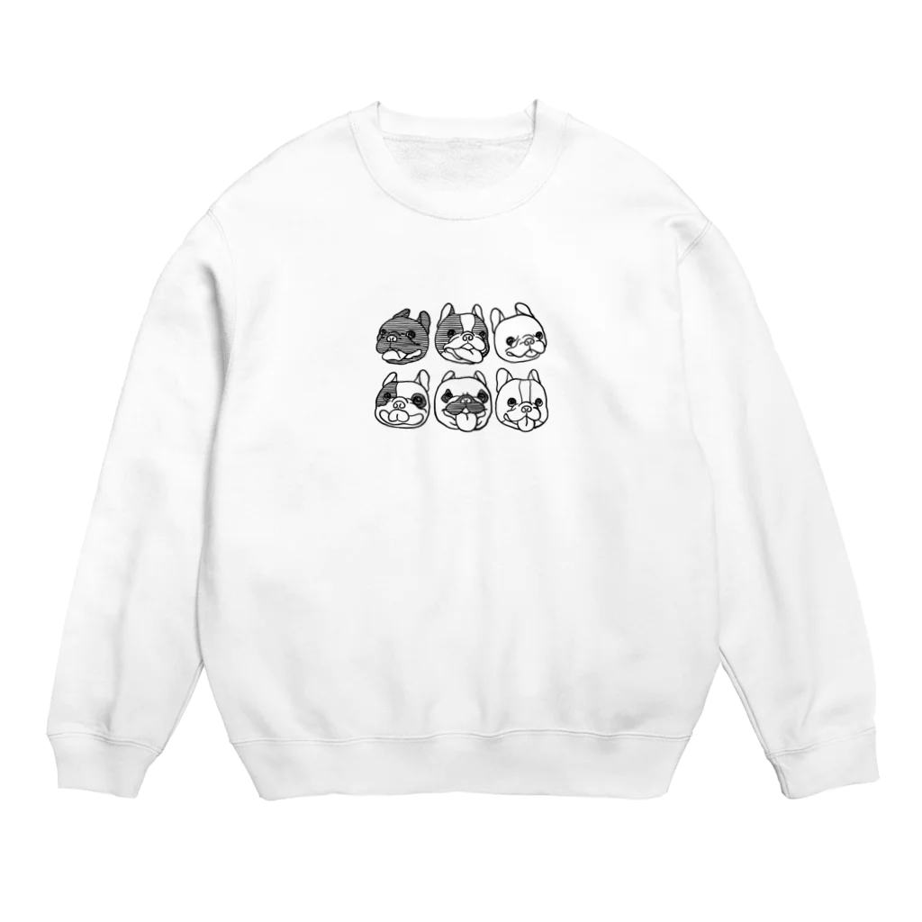 タリオのスマイルブヒ モノクロver. Crew Neck Sweatshirt