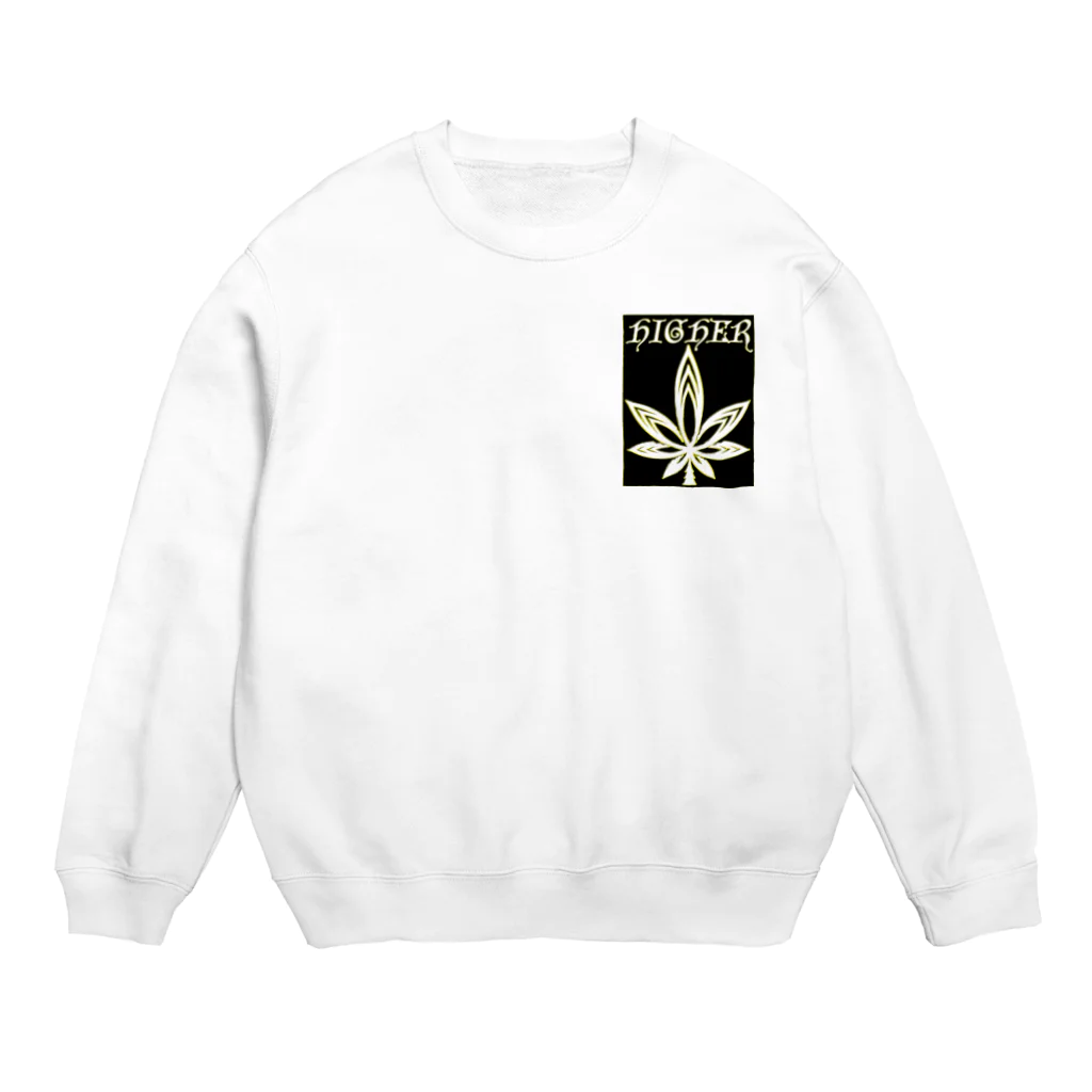 HIGHERのHIGHER original　ワッペン風ロゴ Crew Neck Sweatshirt