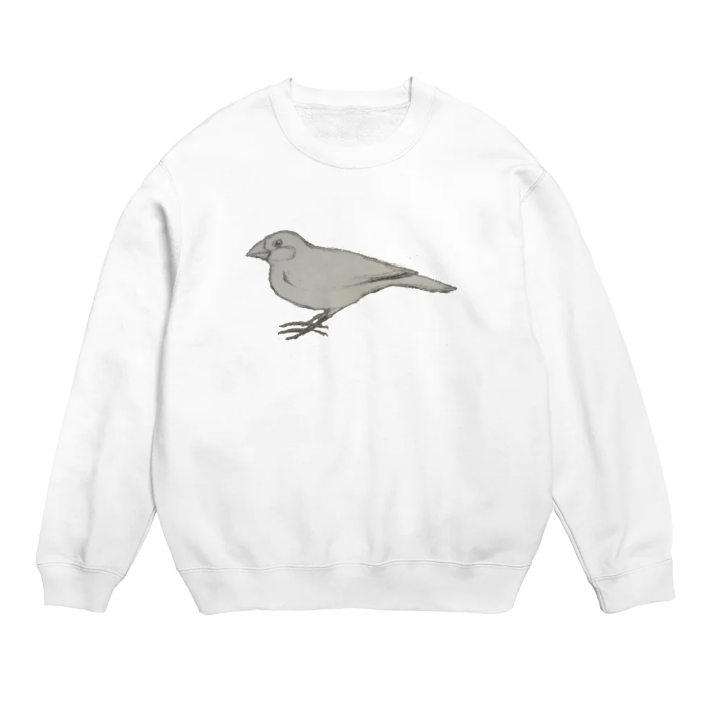 しろぶんのざっかやさん　通常営業😁の白文鳥💖 Crew Neck Sweatshirt