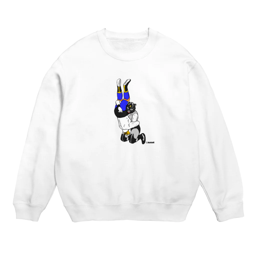 アカツキ@味のプロレスの暗闇脳天落とし Crew Neck Sweatshirt