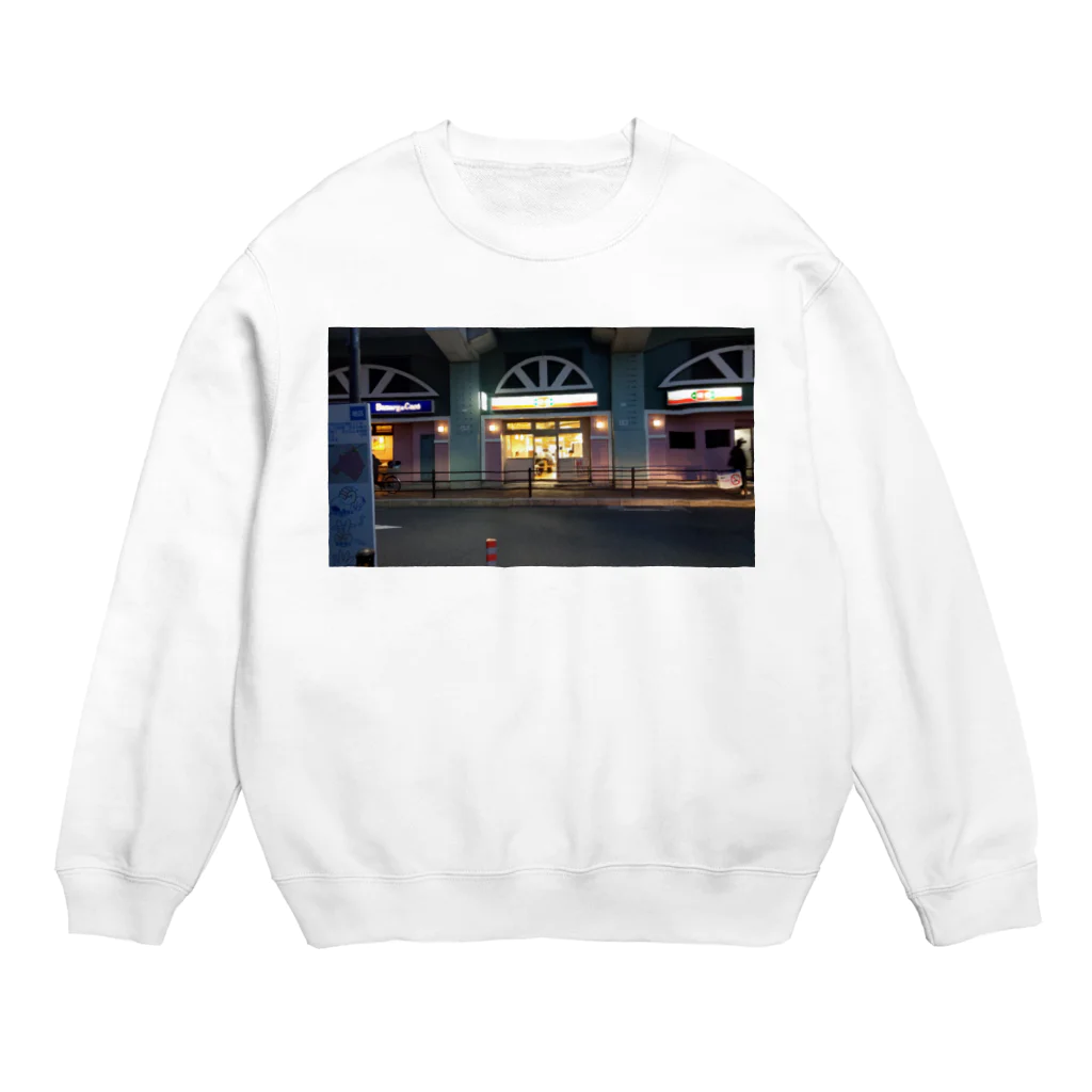 pool_poolの夜 Crew Neck Sweatshirt