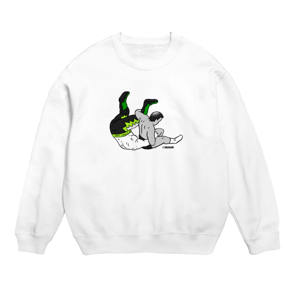 アカツキ@味のプロレスのいぶし銀 Crew Neck Sweatshirt