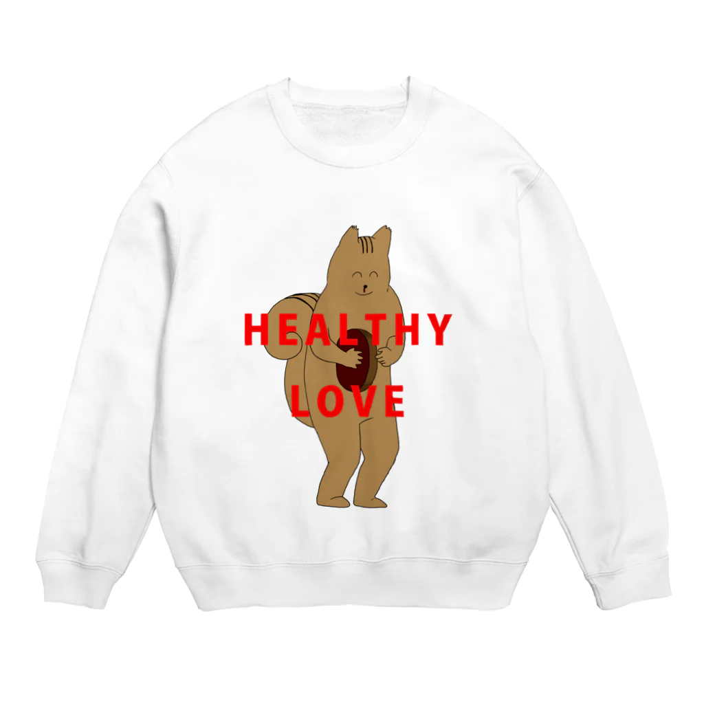 幽霊のHealthy Love(リス) Crew Neck Sweatshirt