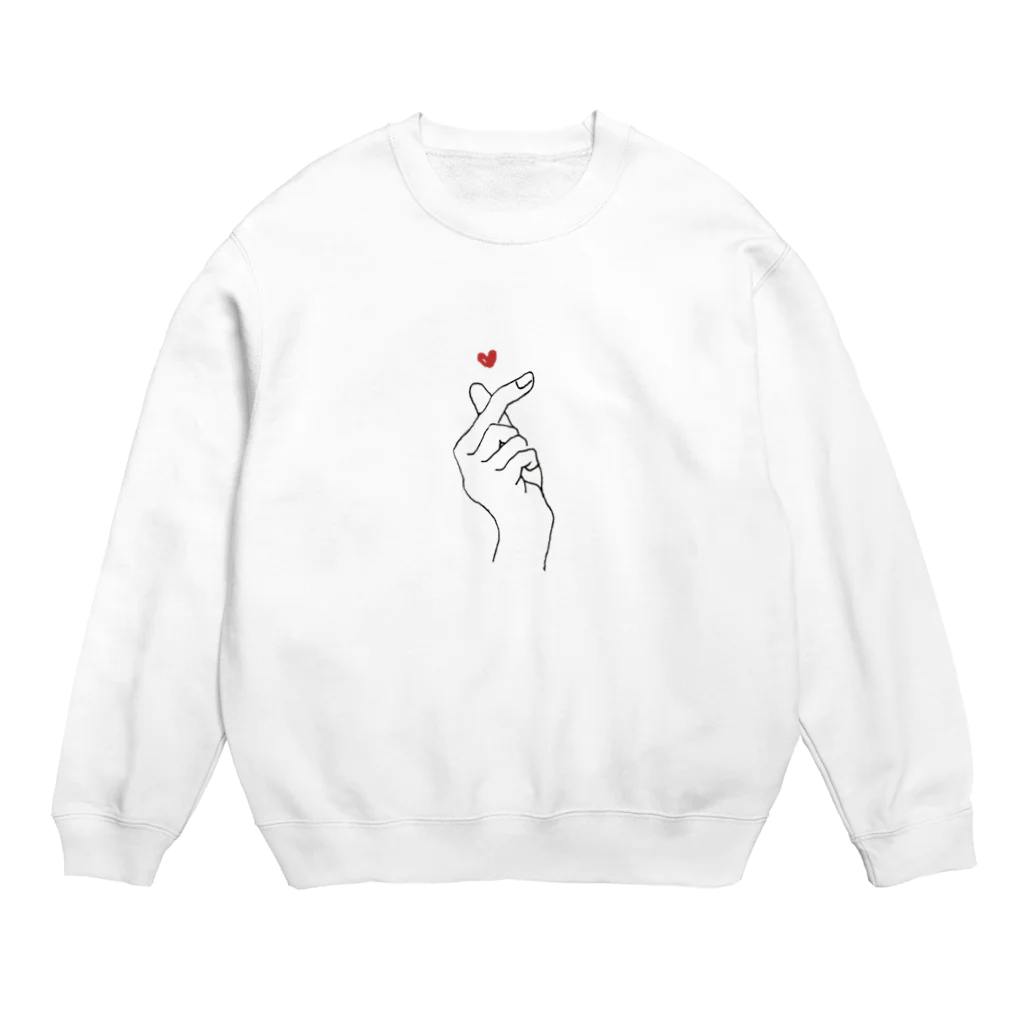 hanakooriginalのフィンガーハート Crew Neck Sweatshirt