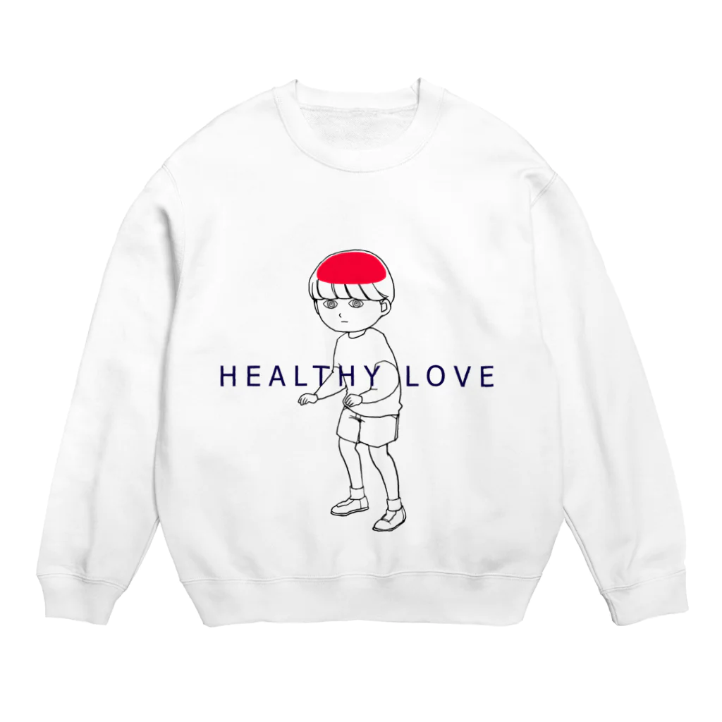 幽霊のhealthy Love(ブレイン) Crew Neck Sweatshirt