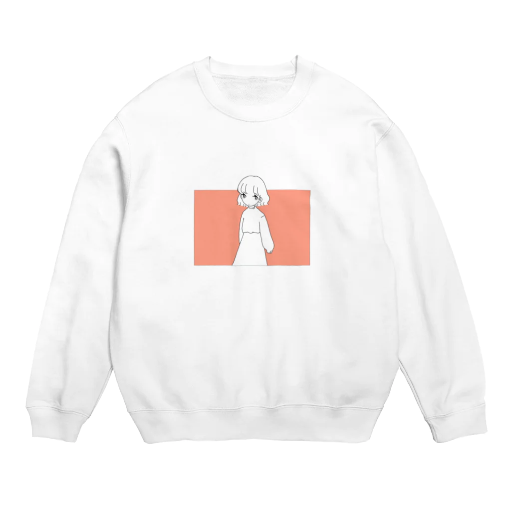 Tなかのロングスカートの女の子 Crew Neck Sweatshirt