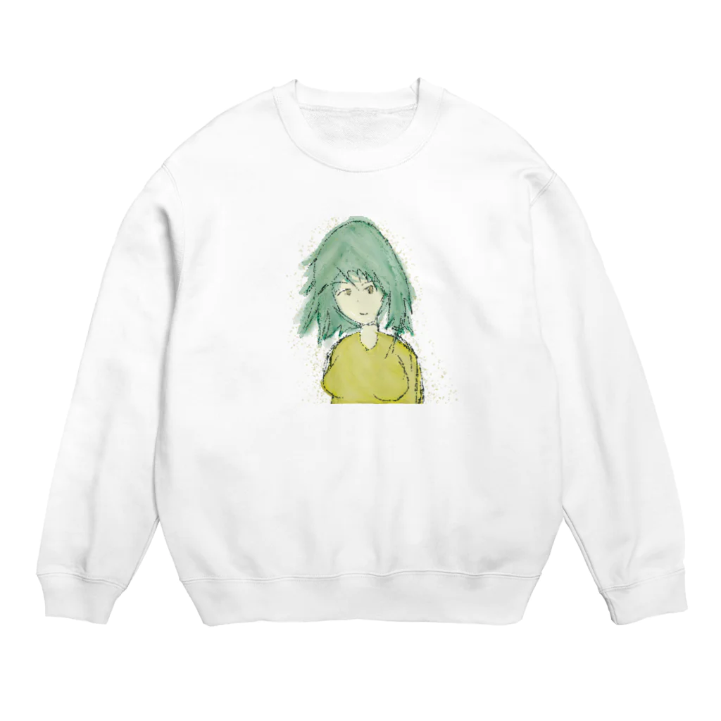 水草の粒子ガール Crew Neck Sweatshirt