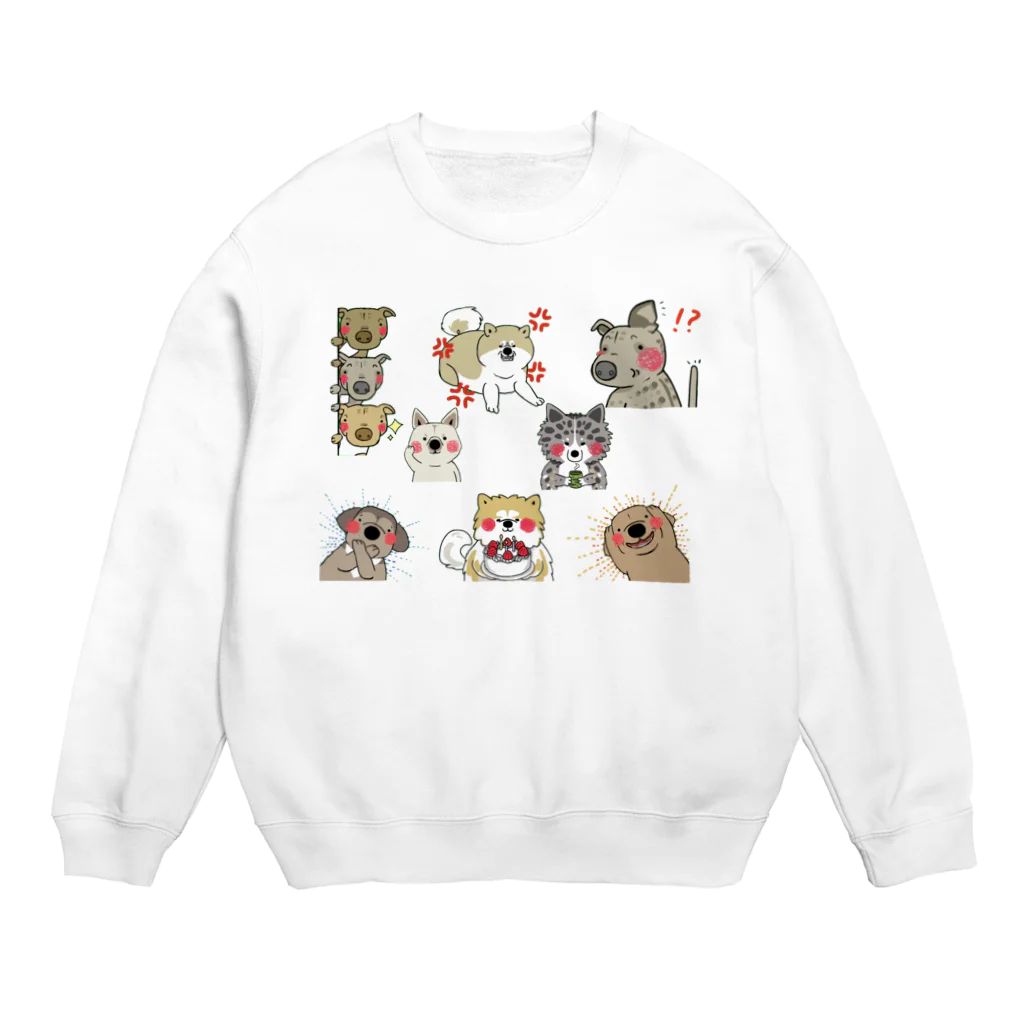 保護犬達の楽園オリジナルグッズの保護犬達の楽園メンバー集合 Crew Neck Sweatshirt