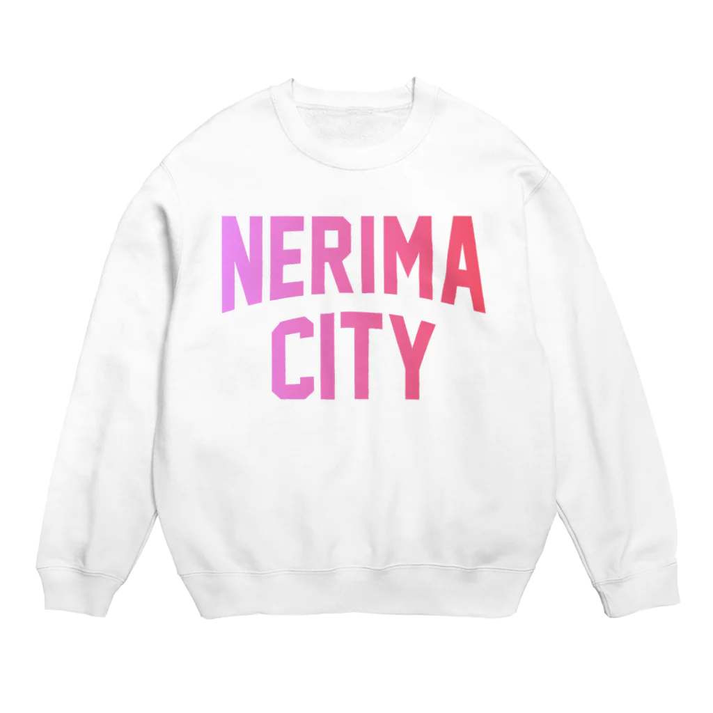 JIMOTOE Wear Local Japanの練馬区 NERIMA CITY ロゴピンク Crew Neck Sweatshirt