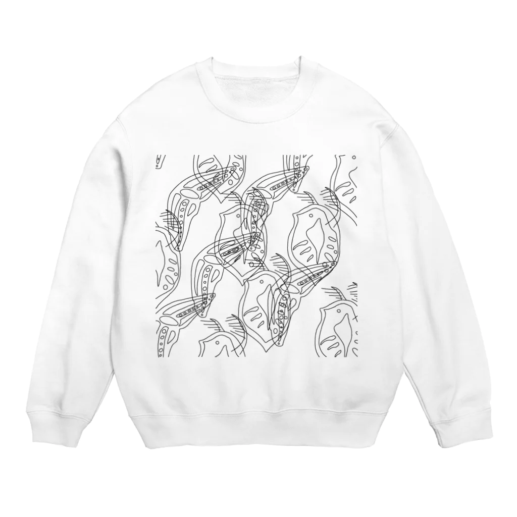 mendakoshopの微生物 Crew Neck Sweatshirt