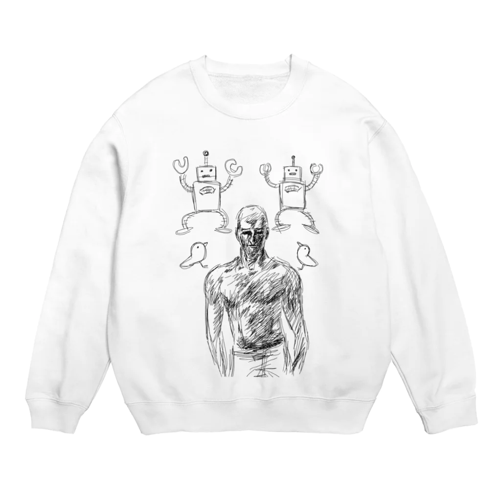 愛と幸せの魔法使いのみんな仲良し Crew Neck Sweatshirt