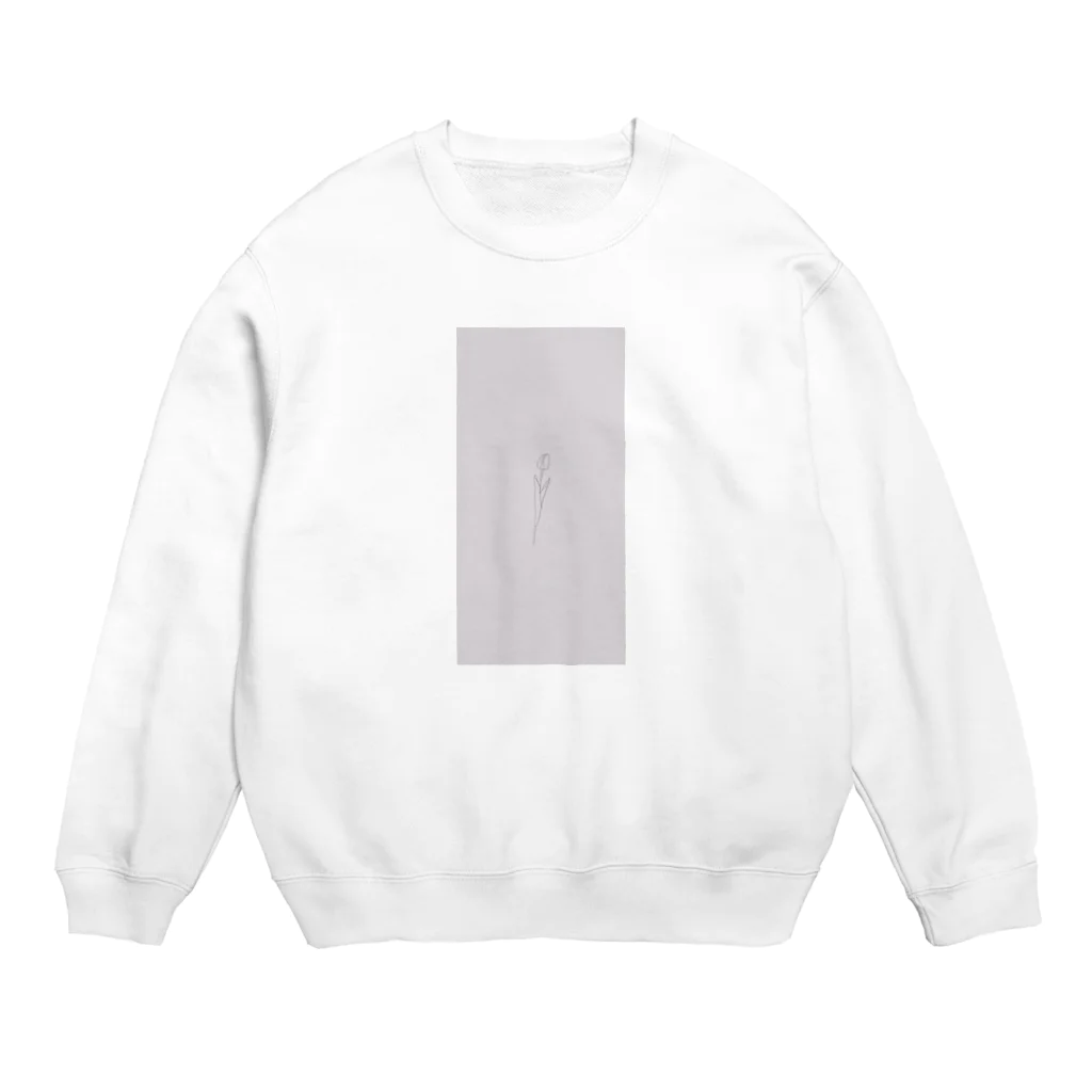 rilybiiの線画tulip Rose poussiéreux Crew Neck Sweatshirt