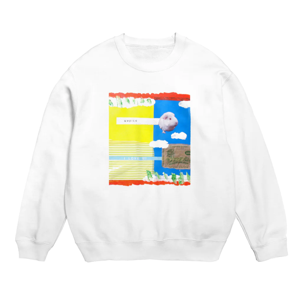 ふくちゃんの毎日。のクリッターラインさん家のワピコちゃん3 Crew Neck Sweatshirt