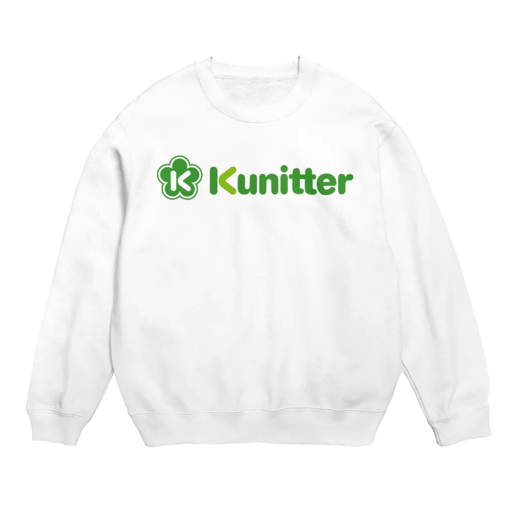 kunitterオリジナルグッズのクニッターロゴ Crew Neck Sweatshirt