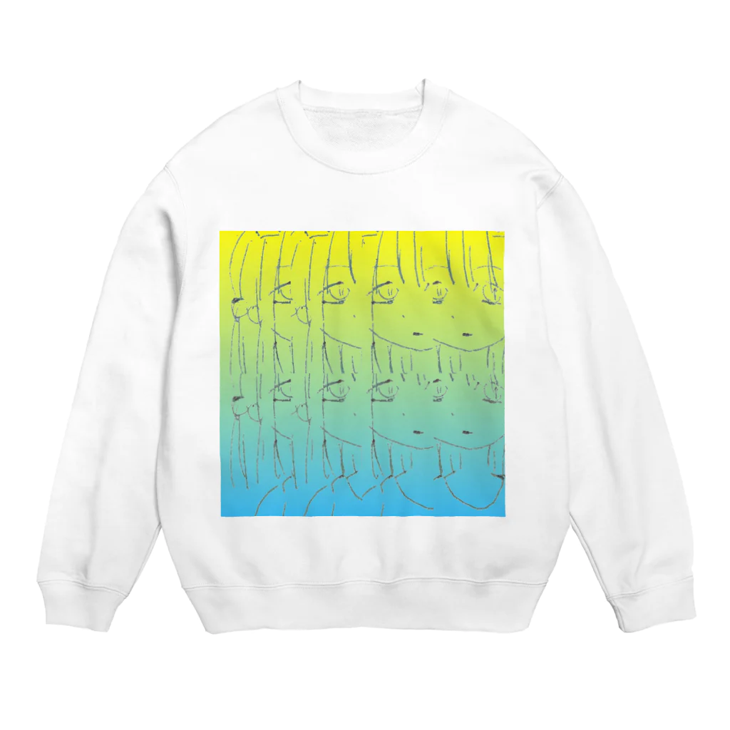 れみどりのDrooping Eyes Crew Neck Sweatshirt