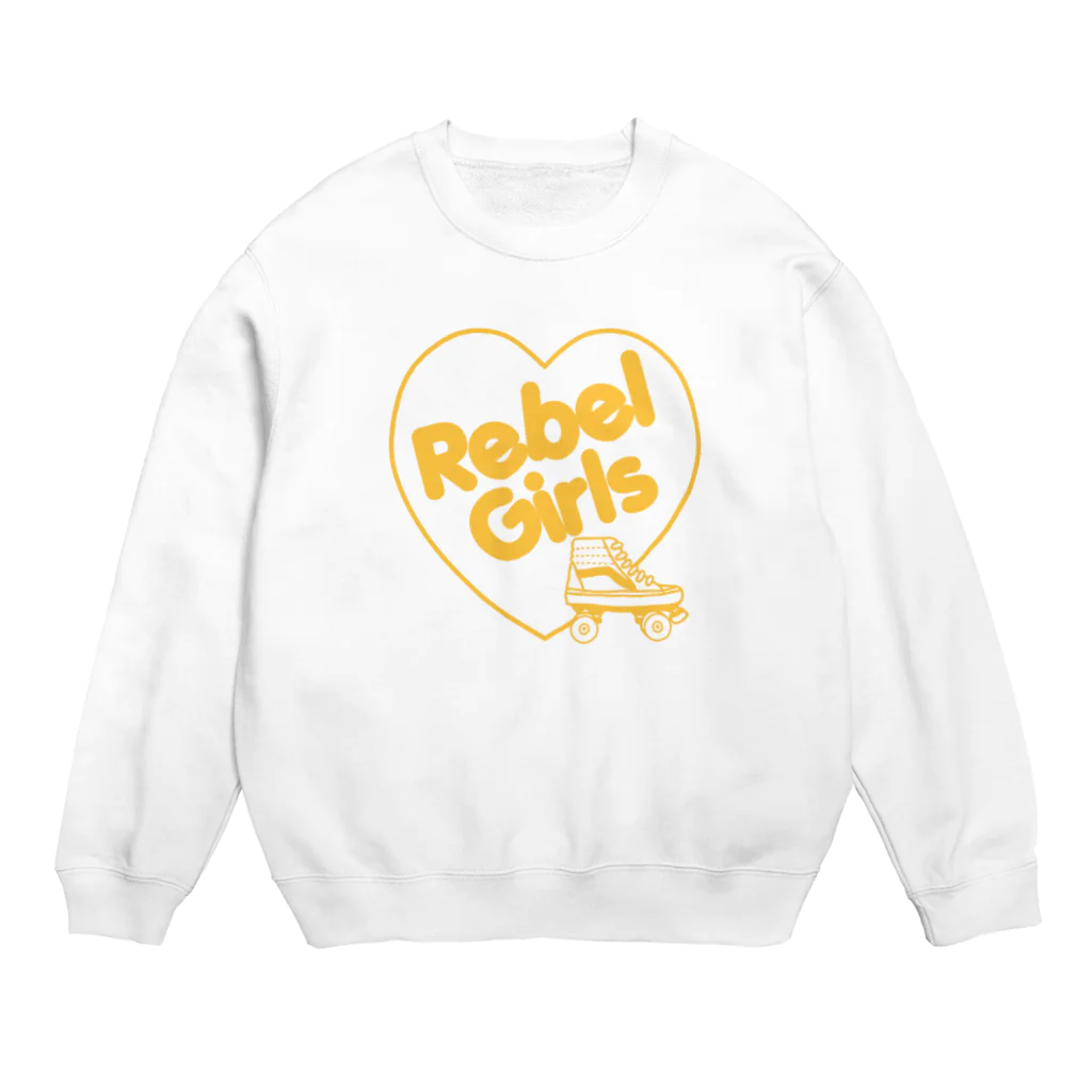 ITSUMItalkstoreのREBEL ROLLER GIRLS黄色 Crew Neck Sweatshirt