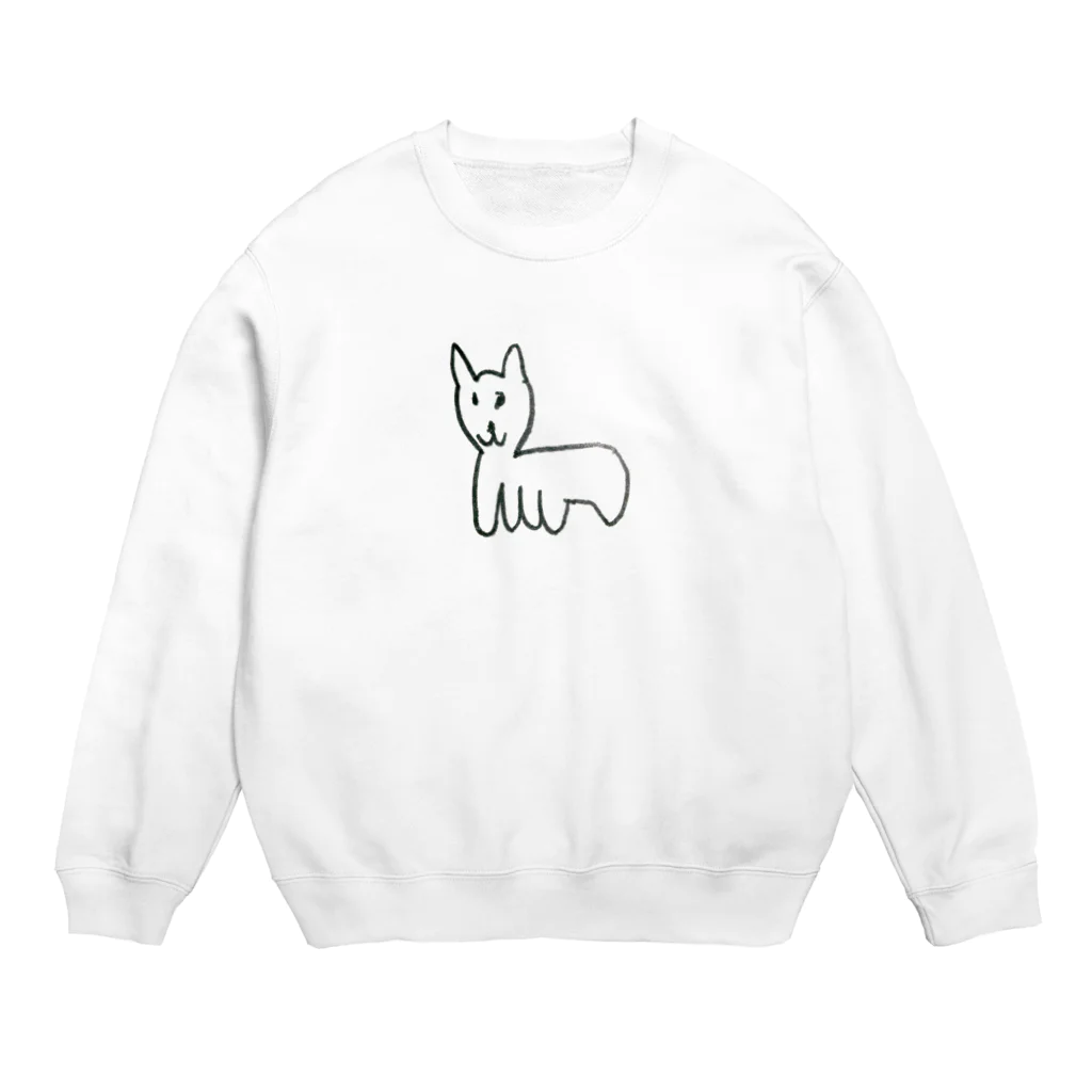 長い猫の尻尾が怪しい猫 Crew Neck Sweatshirt