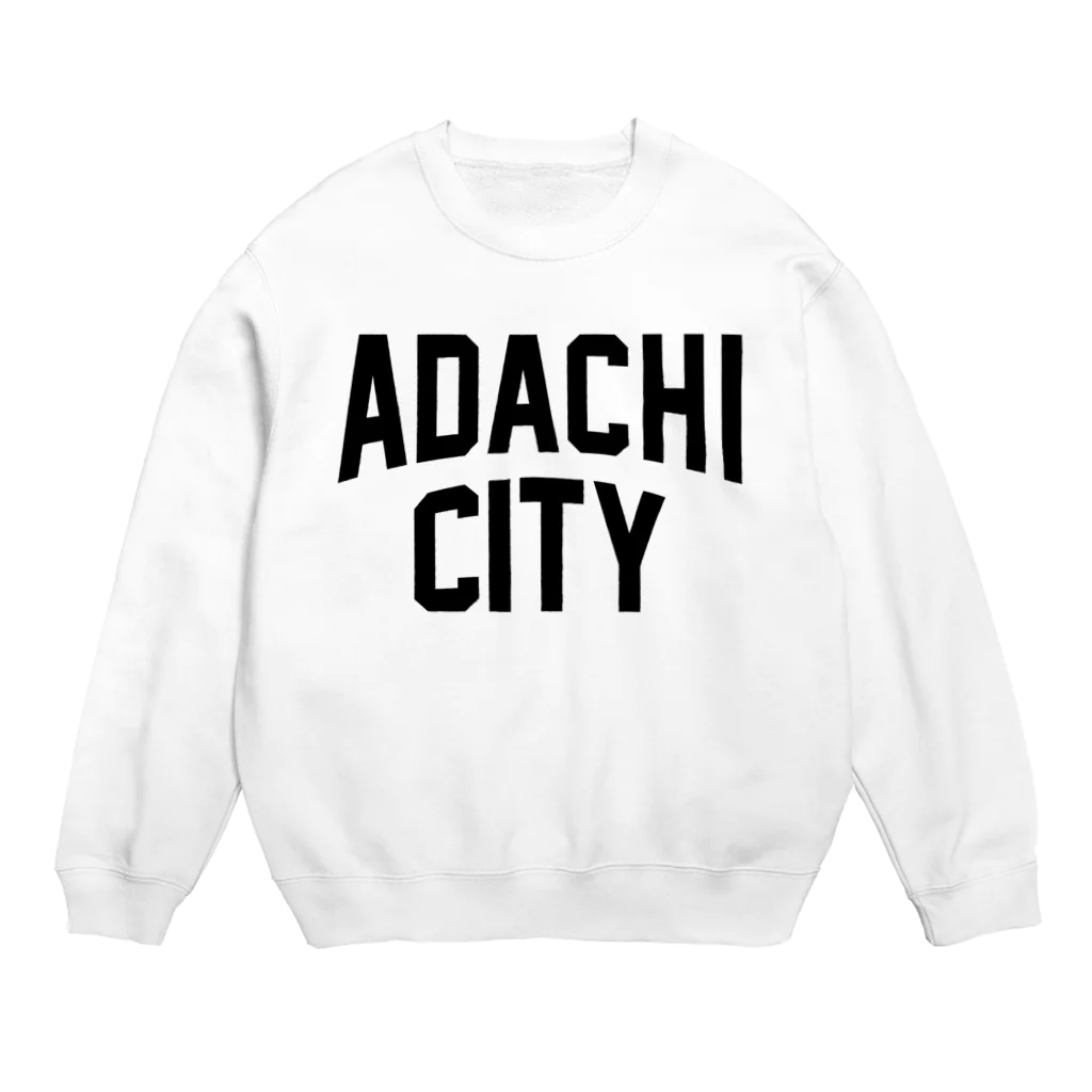 JIMOTOE Wear Local Japanの足立区 ADACHI CITY ロゴブラック　 Crew Neck Sweatshirt