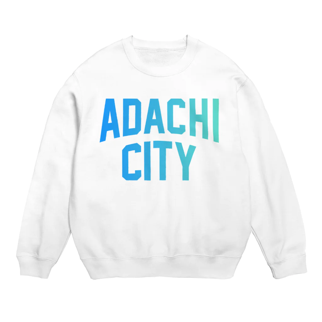 JIMOTO Wear Local Japanの足立区 ADACHI CITY ロゴブルー Crew Neck Sweatshirt