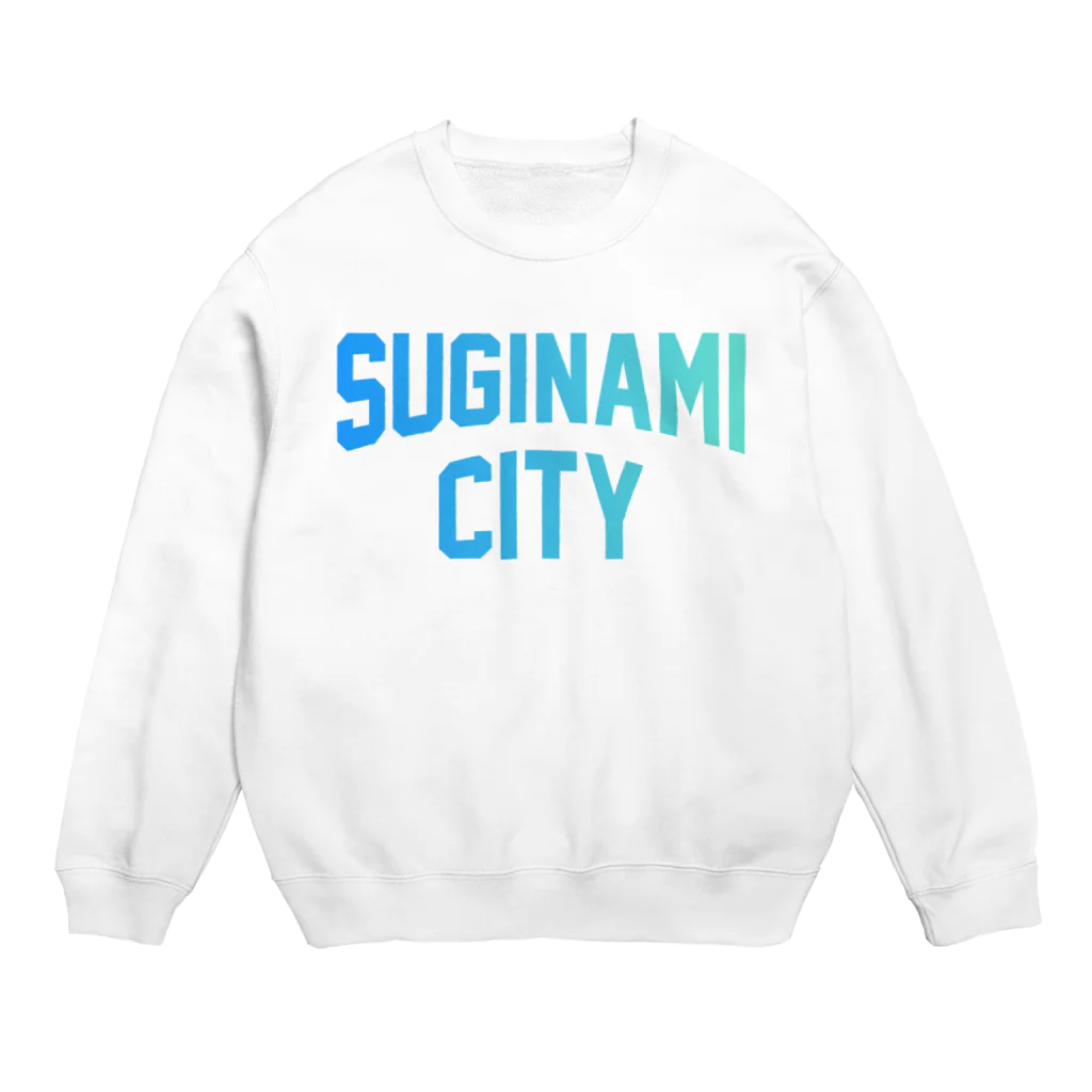 JIMOTO Wear Local Japanの杉並区 SUGINAMI CITY ロゴブルー Crew Neck Sweatshirt