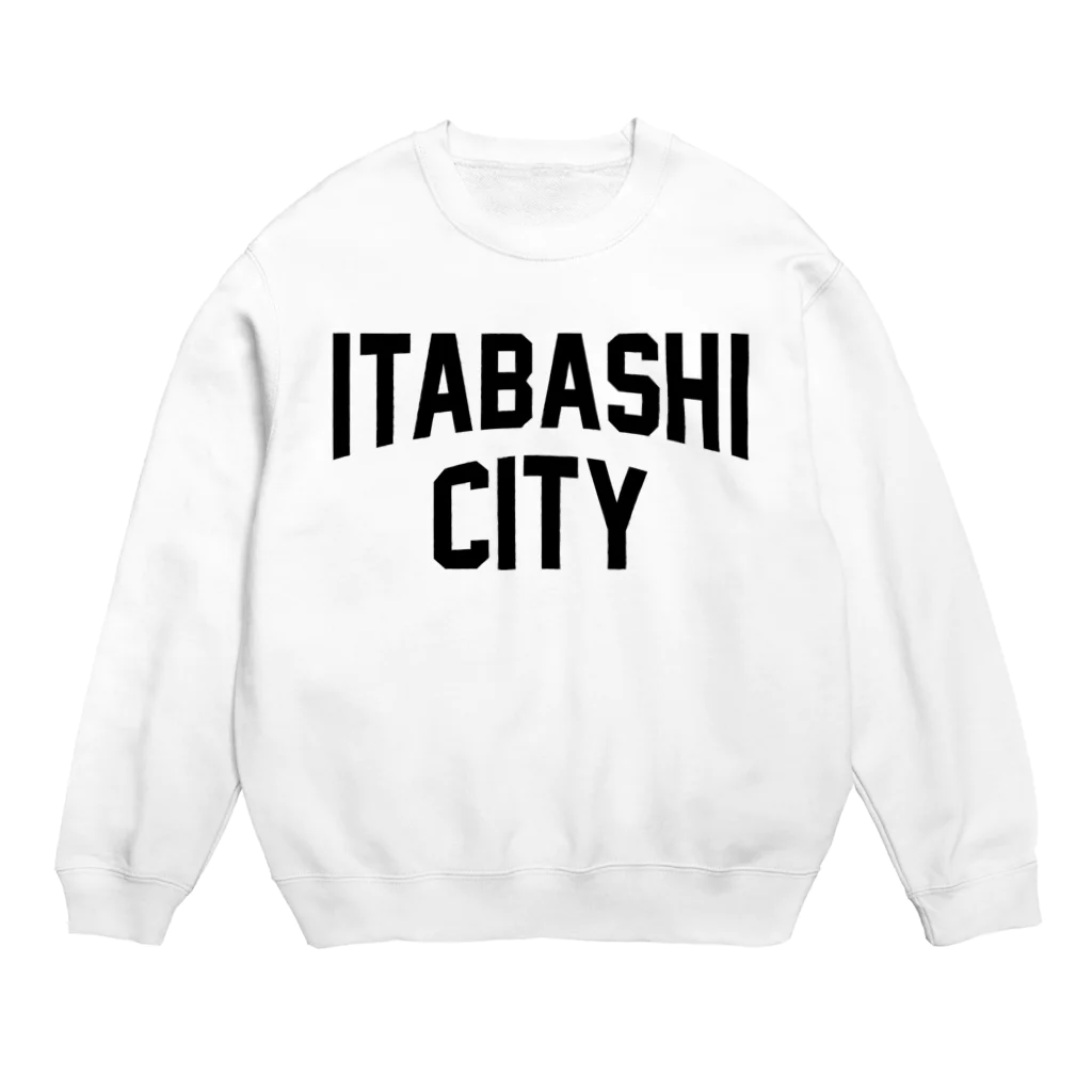 JIMOTOE Wear Local Japanの板橋区 ITABASHI CITY ロゴブラック Crew Neck Sweatshirt