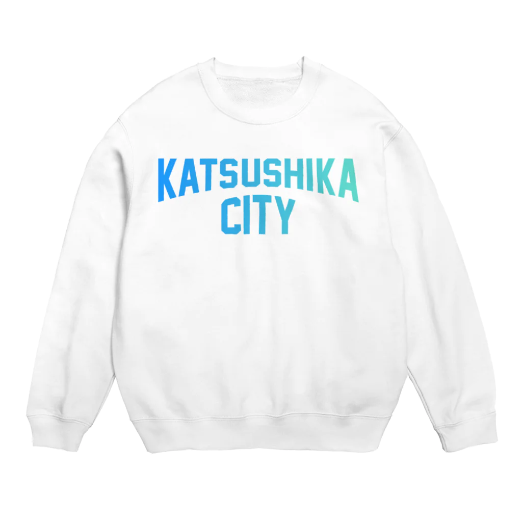 JIMOTOE Wear Local Japanの葛飾区 KATSUSHIKA CITY ロゴブルー Crew Neck Sweatshirt