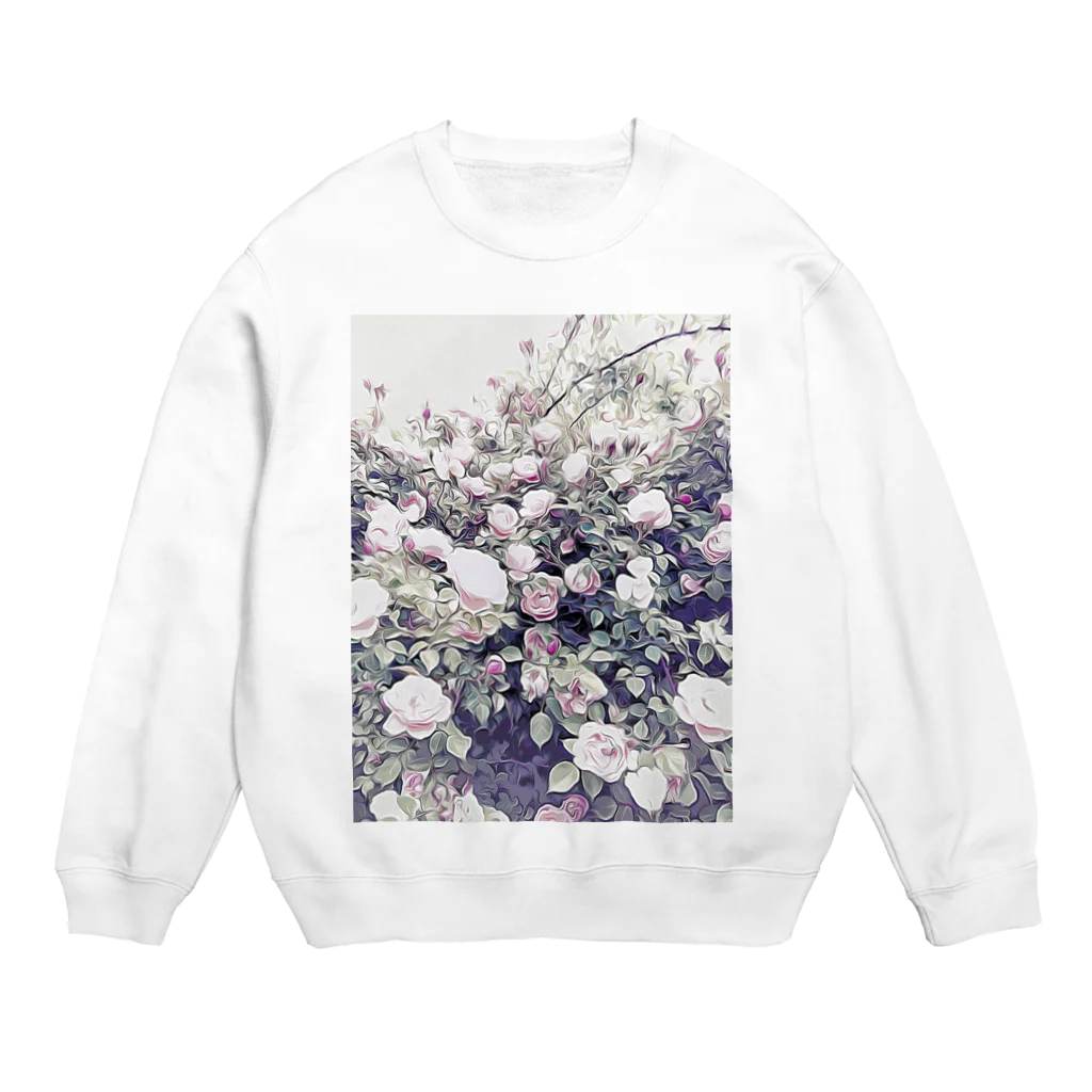 みぅ福島のPink Pose Garden 薔薇の花園 Crew Neck Sweatshirt