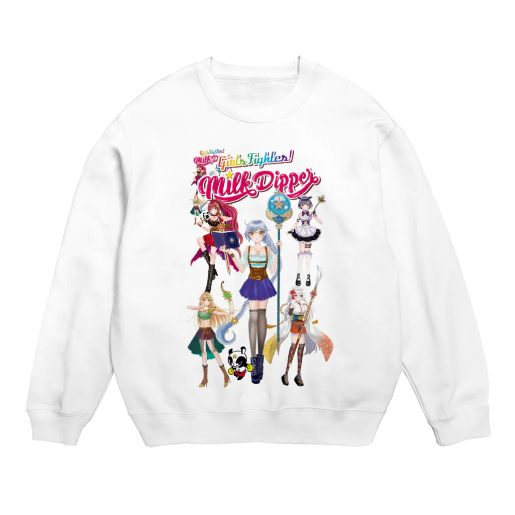 Milk☆Dipperのガールズファイター！ミルクディッパー☆05☆HIKARU Crew Neck Sweatshirt