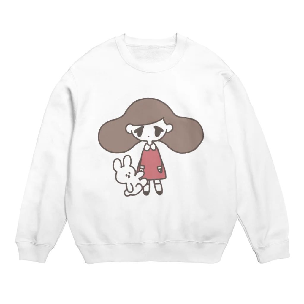 ふわんちゃんのぬいぐるみ Crew Neck Sweatshirt