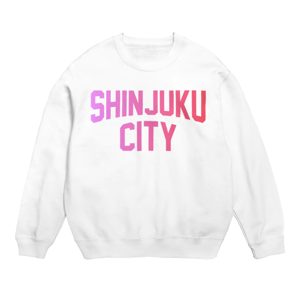 JIMOTOE Wear Local Japanの新宿区 SHINJUKU CITY ロゴピンク Crew Neck Sweatshirt