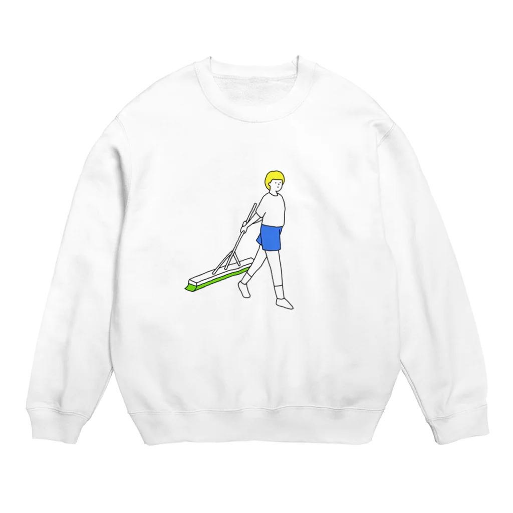 shakemakiのテニス　ブラシがけ　カラー Crew Neck Sweatshirt