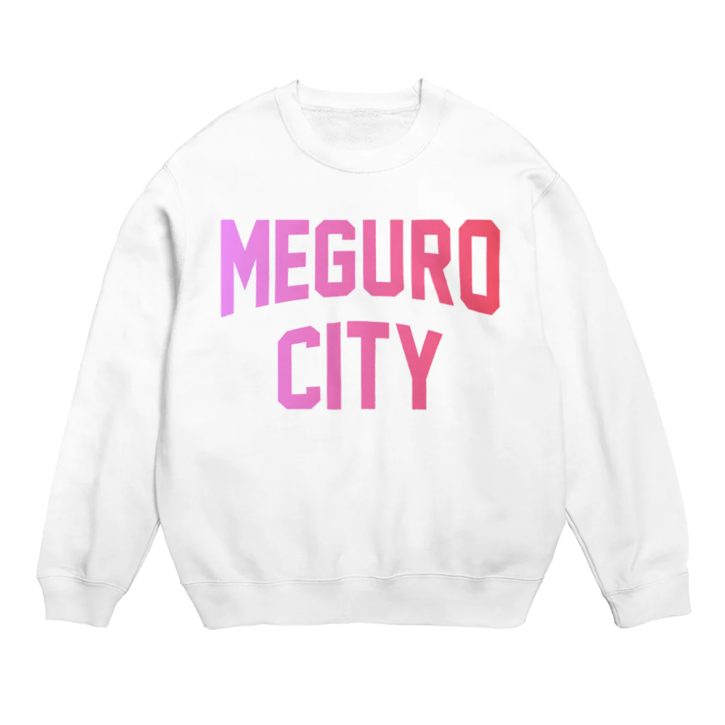 JIMOTOE Wear Local Japanの目黒区 MEGURO CITY ロゴピンク Crew Neck Sweatshirt